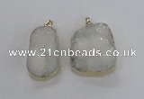 NGP2364 25*40mm - 35*45mm freefrom druzy agate pendants