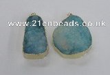 NGP2365 25*40mm - 35*45mm freefrom druzy agate pendants