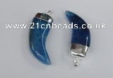 NGP2380 20*48mm - 22*50mm oxhorn agate gemstone pendants