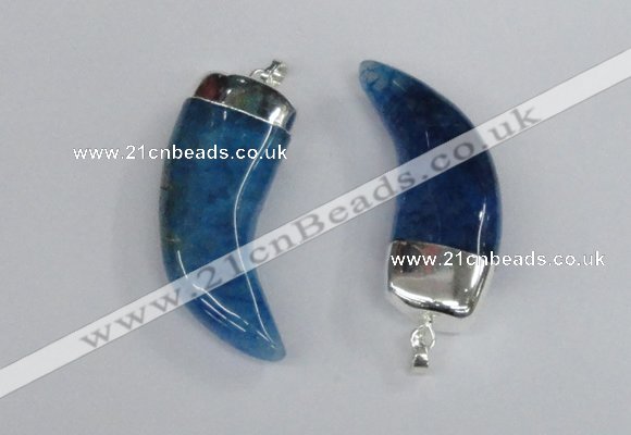 NGP2380 20*48mm - 22*50mm oxhorn agate gemstone pendants