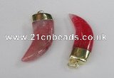 NGP2387 20*48mm - 22*50mm oxhorn agate gemstone pendants