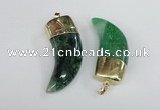 NGP2389 20*48mm - 22*50mm oxhorn agate gemstone pendants