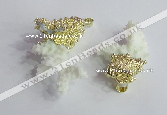 NGP2395 20*40mm - 30*50mm freeform natural coral pendants