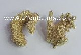 NGP2396 20*40mm - 30*50mm freeform plated natural coral pendants