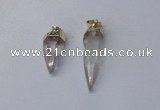 NGP2408 14*35mm - 16*50mm sticks white crystal pendants wholesale