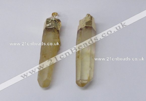 NGP2425 15*50mm - 18*65mm sticks dyed white crystal pendants