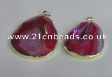 NGP2434 30*40mm - 40*45mm freeform druzy agate pendants wholesale