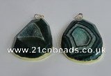 NGP2436 30*40mm - 40*45mm freeform druzy agate pendants wholesale