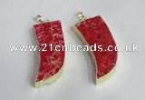 NGP2441 18*40mm - 20*50mm horn sea sediment jasper pendants