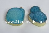 NGP2473 45*55mm - 50*65mm freeform druzy agate pendants wholesale