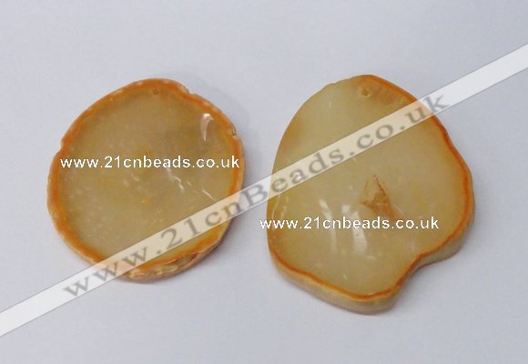 NGP2480 45*50mm - 55*65mm freeform agate gemstone pendants