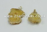 NGP2506 18*25mm - 30*40mm freeform druzy agate pendants