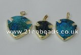 NGP2516 25*30mm - 35*40mm arrowhead agate gemstone pendants