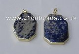 NGP2518 30*40mm - 35*45mm freeform lapis lazuli gemstone pendants