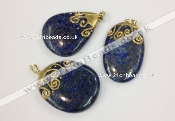 NGP2519 30*45mm - 40*50mm freefrom lapis lazuli pendants