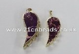 NGP2525 18*40mm - 22*55mm wing-shaped sea sediment jasper pendants