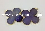 NGP2541 53*53mm - 56*56mm flower agate gemstone pendants