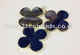 NGP2544 53*53mm - 56*56mm flower agate gemstone pendants