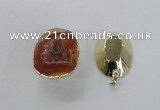 NGP2553 25*35mm - 30*40mm freeform druzy agate gemstone pendants