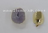 NGP2554 25*35mm - 30*40mm freeform druzy agate gemstone pendants