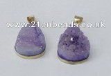 NGP2563 22*30mm teardrop druzy agate gemstone pendants