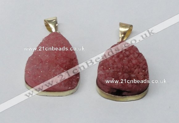 NGP2564 22*30mm teardrop druzy agate gemstone pendants