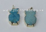 NGP2570 25*40mm cat druzy agate gemstone pendants wholesale