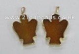 NGP2578 30*40mm angel agate gemstone pendants wholesale