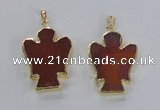 NGP2580 30*40mm angel agate gemstone pendants wholesale