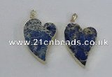 NGP2601 25*35mm - 35*45mm heart sea sediment jasper pendants