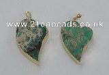 NGP2609 40*50mm - 50*70mm heart sea sediment jasper pendants