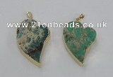 NGP2609 40*50mm - 50*70mm heart sea sediment jasper pendants