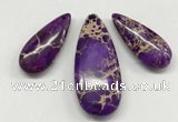 NGP261 15*30mm - 20*50mm flat teardrop sea sediment jasper pendants set