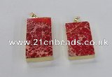 NGP2615 20*40mm - 25*45mm rectangle sea sediment jasper pendants