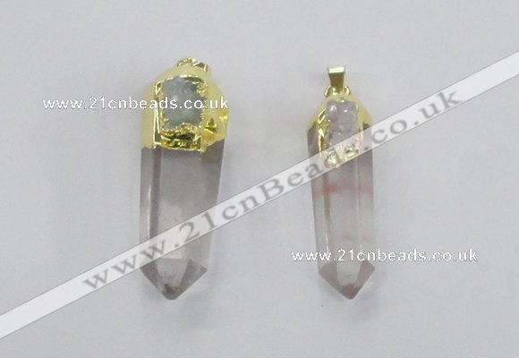 NGP2633 12*35mm - 15*45mm sticks white crystal pendants wholesale