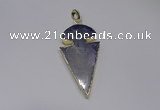 NGP2647 25*48mm - 28*54mm arrowhead agate pendants wholesale