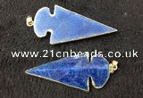 NGP2660 24*53mm - 26*55mm arrowhead agate pendants wholesale