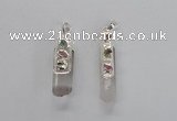 NGP2677 12*35mm - 15*40mm sticks white crystal pendants wholesale