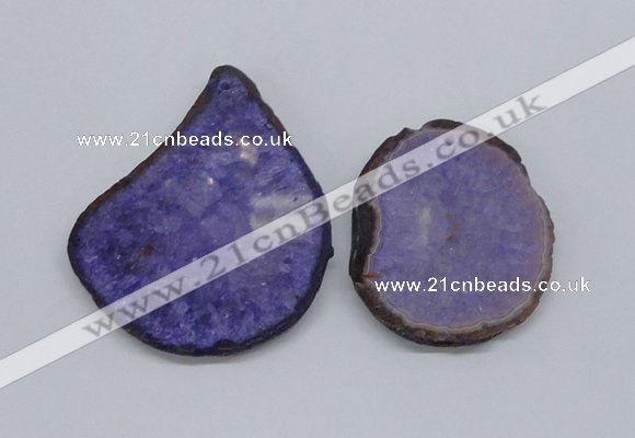 NGP2712 45*50mm - 55*75mm freeform druzy agate pendants