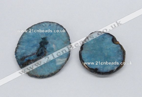 NGP2714 45*50mm - 55*75mm freeform druzy agate pendants