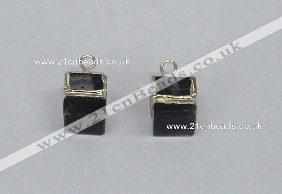 NGP2730 11*13mm - 12*15mm cube smoky quartz gemstone pendants