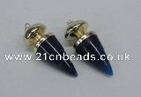 NGP2741 20*45mm - 20*50mm cone agate gemstone pendants wholesale