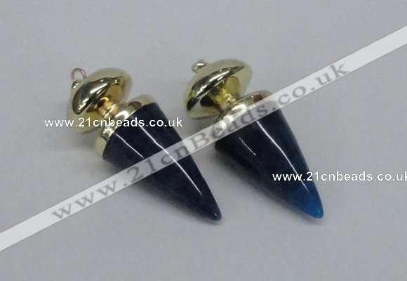 NGP2741 20*45mm - 20*50mm cone agate gemstone pendants wholesale