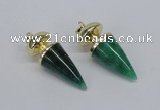 NGP2742 20*45mm - 20*50mm cone agate gemstone pendants wholesale