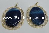 NGP2758 50*60mm oval agate gemstone pendants wholesale