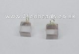 NGP2778 10*12mm - 12*14mm cube white crystal gemstone pendants