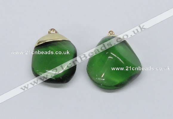NGP2799 15*30mm - 25*35mm freeform crystal glass pendants wholesale