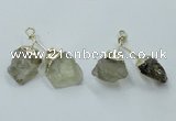 NGP2806 18*25mm - 20*25mm nuggets lemon quartz pendants wholesale