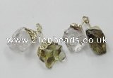 NGP2808 18*25mm - 20*25mm nuggets mixed quartz pendants wholesale