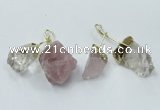 NGP2809 18*25mm - 20*25mm nuggets mixed quartz pendants wholesale